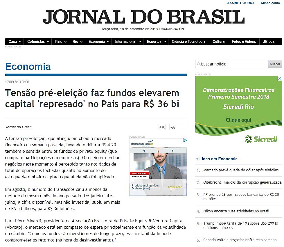 Tenso pr-eleio faz fundos elevarem capital 'represado' no Pas para R$ 36 bi